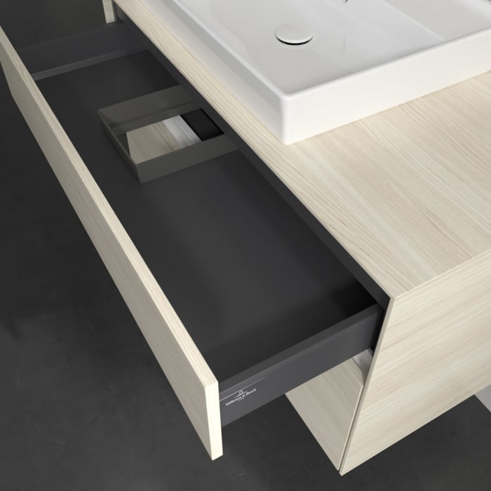 Villeroy & Boch Collaro Waschtischunterschrank 100 x 54,8 cm , mit LED-Beleuchtung, mit 2 Auszügen