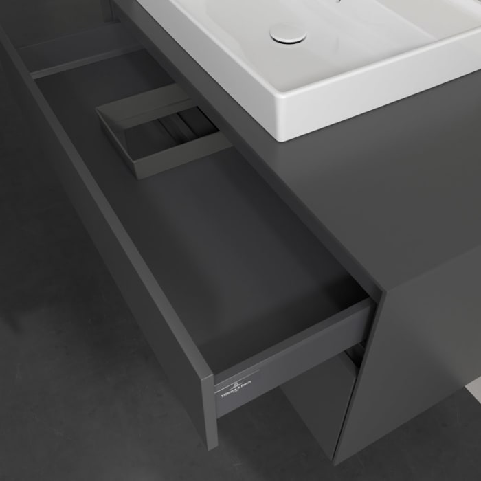 Villeroy & Boch Collaro Waschtischunterschrank 100 x 54,8 cm , mit LED-Beleuchtung, mit 2 Auszügen