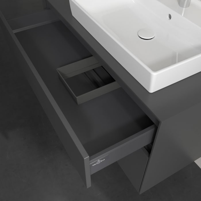 Villeroy & Boch Collaro Waschtischunterschrank 100 x 54,8 cm , mit LED-Beleuchtung, mit 2 Auszügen