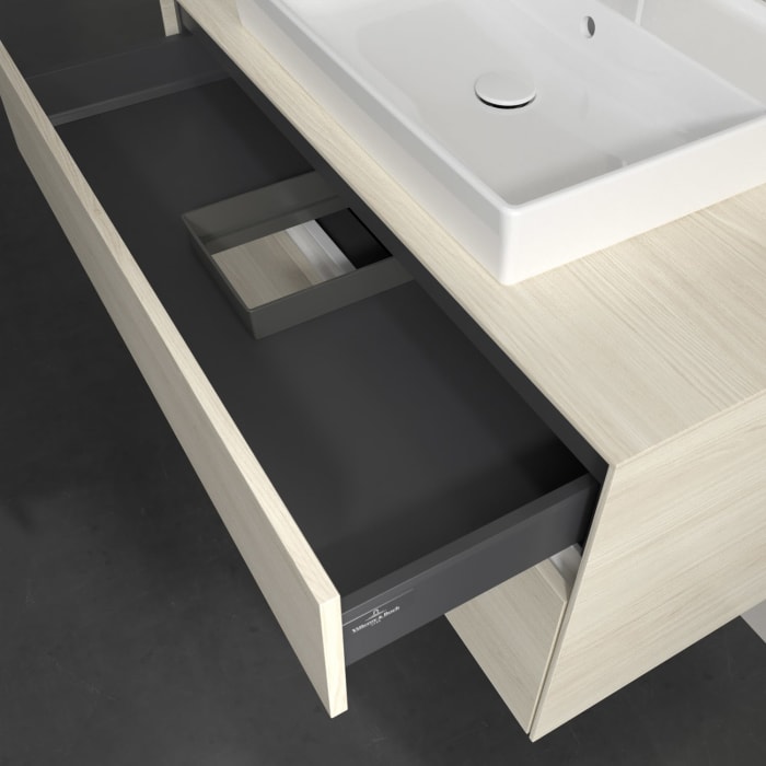 Villeroy & Boch Collaro Waschtischunterschrank 100 x 54,8 cm , mit LED-Beleuchtung, mit 2 Auszügen