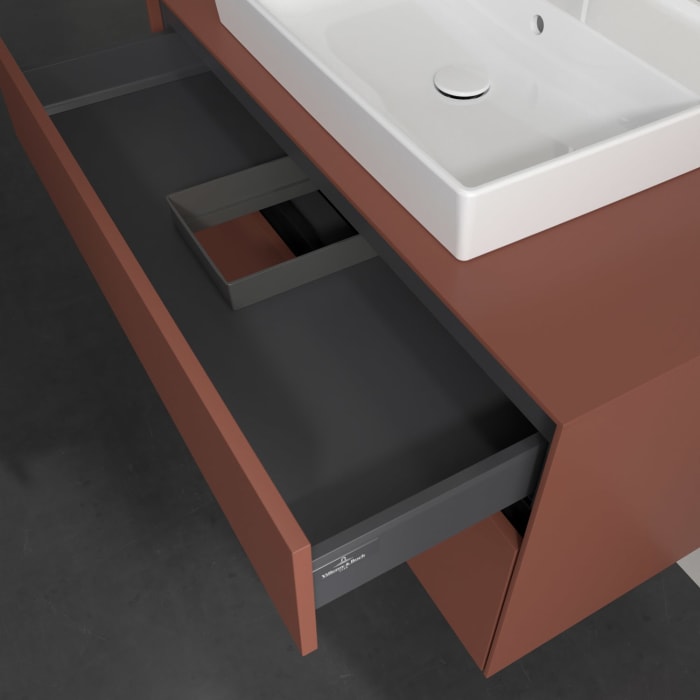 Villeroy & Boch Collaro Waschtischunterschrank 100 x 54,8 cm , mit LED-Beleuchtung, mit 2 Auszügen