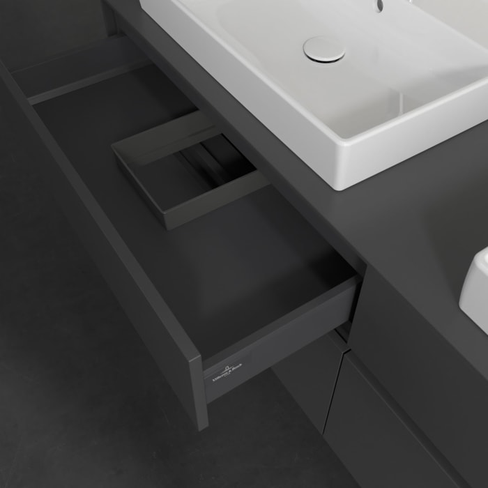 Villeroy & Boch Collaro Waschtischunterschrank 160 x 54,8 cm , mit LED-Beleuchtung, mit 4 Auszügen