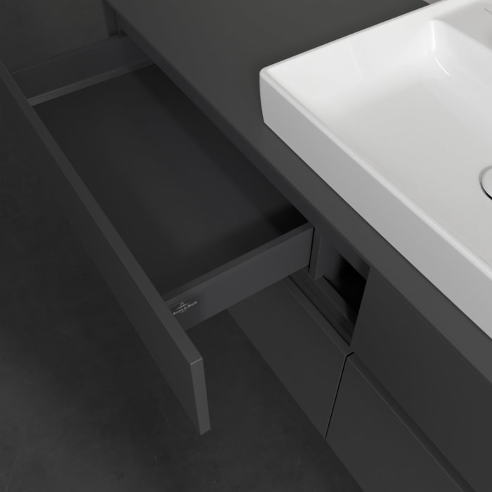 Villeroy & Boch Collaro Waschtischunterschrank 160 x 54,8 cm , mit LED-Beleuchtung, mit 4 Auszügen