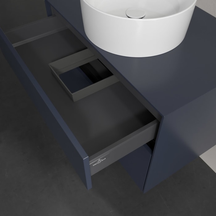 Villeroy & Boch Collaro Waschtischunterschrank 80 x 54,8 cm , mit LED-Beleuchtung, mit 2 Auszügen