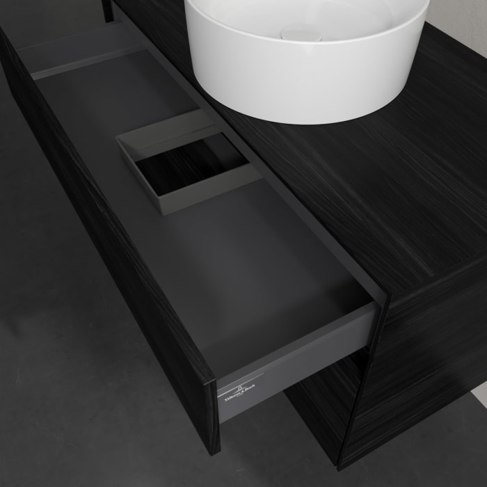 Villeroy & Boch Collaro Waschtischunterschrank 100 x 54,8 cm , mit LED-Beleuchtung, mit 2 Auszügen