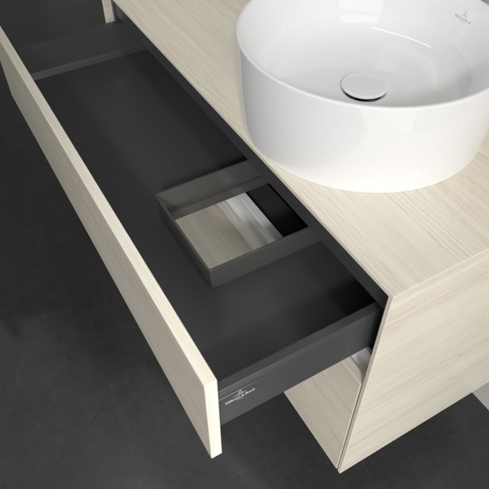 Villeroy & Boch Collaro Waschtischunterschrank 100 x 54,8 cm , mit LED-Beleuchtung, mit 2 Auszügen