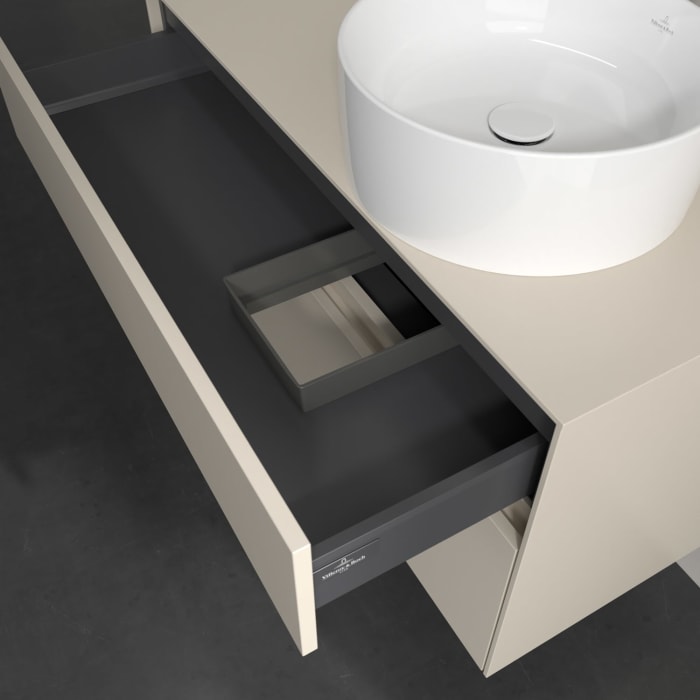 Villeroy & Boch Collaro Waschtischunterschrank 100 x 54,8 cm , mit LED-Beleuchtung, mit 2 Auszügen