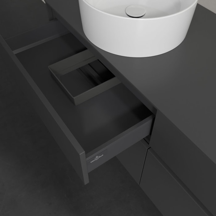 Villeroy & Boch Collaro Waschtischunterschrank 140 x 54,8 cm , mit LED-Beleuchtung, mit 4 Auszügen