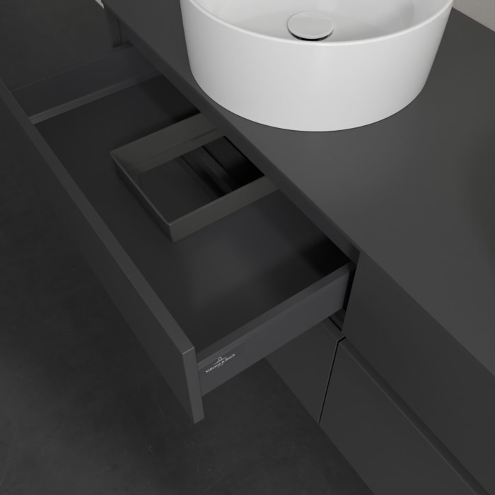 Villeroy & Boch Collaro Waschtischunterschrank 140 x 54,8 cm , mit LED-Beleuchtung, mit 4 Auszügen