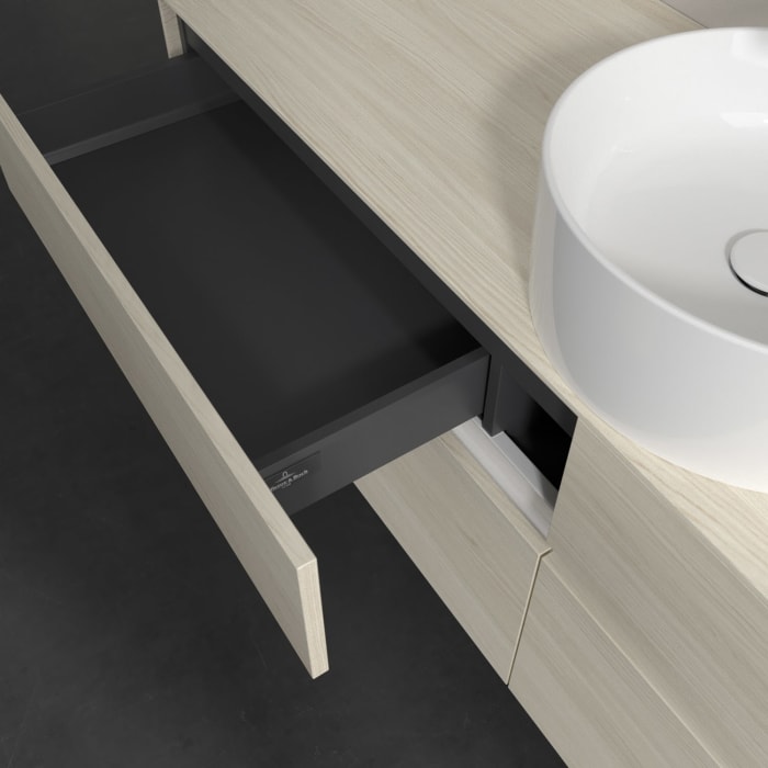 Villeroy & Boch Collaro Waschtischunterschrank 160 x 54,8 cm , mit LED-Beleuchtung, mit 4 Auszügen