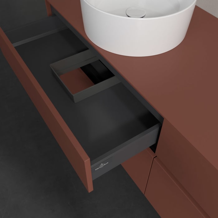 Villeroy & Boch Collaro Waschtischunterschrank 160 x 54,8 cm , mit LED-Beleuchtung, mit 4 Auszügen