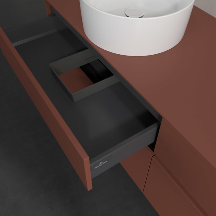 Villeroy & Boch Collaro Waschtischunterschrank 160 x 54,8 cm , mit LED-Beleuchtung, mit 4 Auszügen