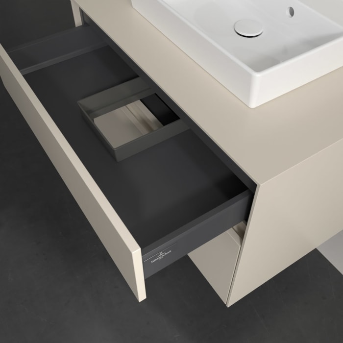 Villeroy & Boch Collaro Waschtischunterschrank 80 x 54,8 cm , mit LED-Beleuchtung, mit 2 Auszügen