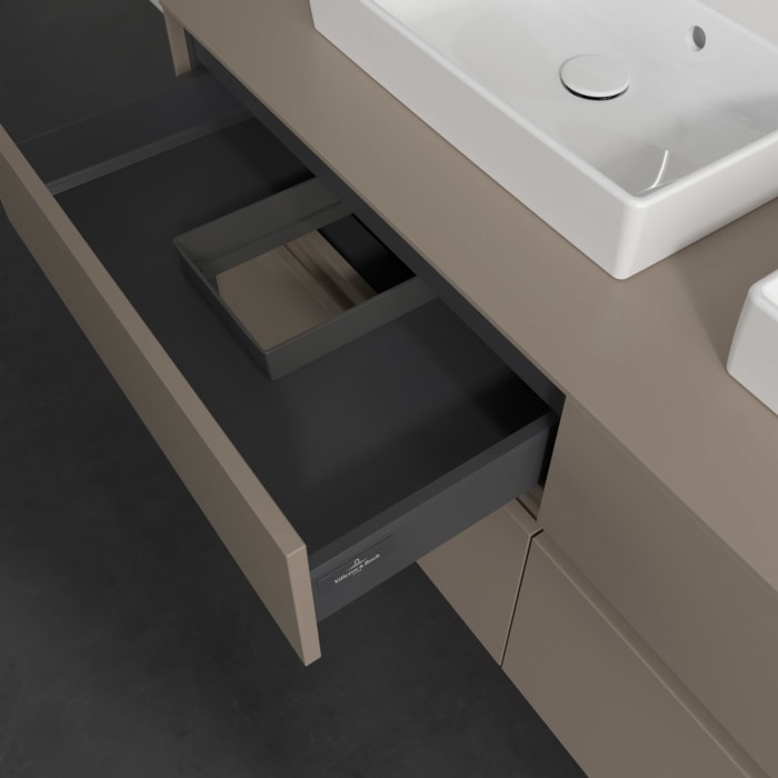 Villeroy & Boch Collaro Waschtischunterschrank 140 x 54,8 cm , mit LED-Beleuchtung, mit 4 Auszügen