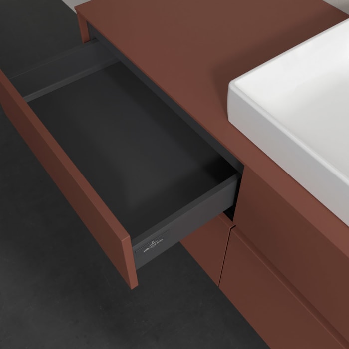 Villeroy & Boch Collaro Waschtischunterschrank 120 x 54,8 cm , mit LED-Beleuchtung, mit 4 Auszügen