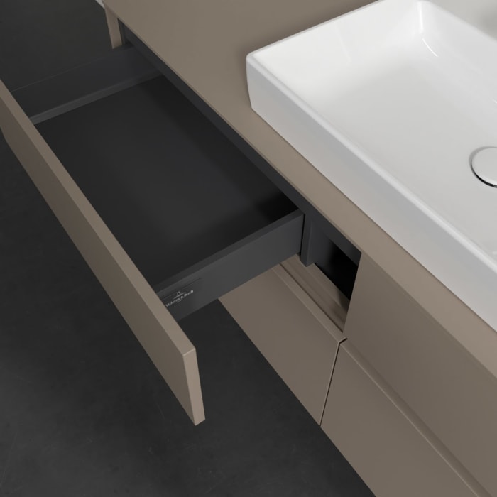 Villeroy & Boch Collaro Waschtischunterschrank 140 x 54,8 cm , mit LED-Beleuchtung, mit 4 Auszügen