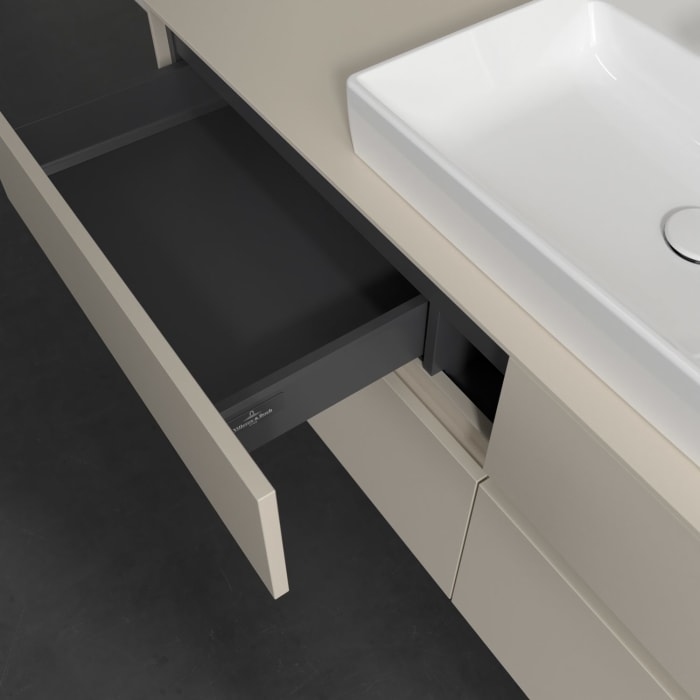 Villeroy & Boch Collaro Waschtischunterschrank 140 x 54,8 cm , mit LED-Beleuchtung, mit 4 Auszügen