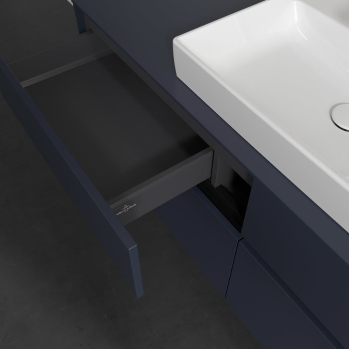 Villeroy & Boch Collaro Waschtischunterschrank 140 x 54,8 cm , mit LED-Beleuchtung, mit 4 Auszügen