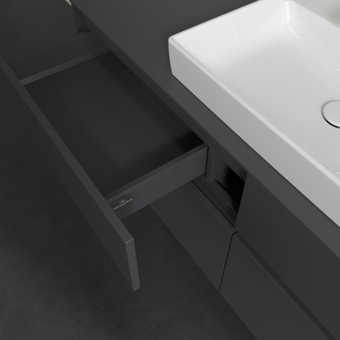 Villeroy & Boch Collaro Waschtischunterschrank 140 x 54,8 cm , mit LED-Beleuchtung, mit 4 Auszügen