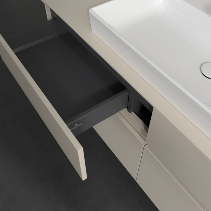 Villeroy & Boch Collaro Waschtischunterschrank 140 x 54,8 cm , mit LED-Beleuchtung, mit 4 Auszügen