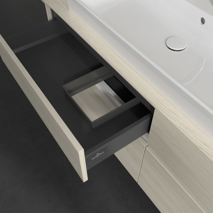 Villeroy & Boch Collaro Waschtischunterschrank 140 x 54,8 cm , mit LED-Beleuchtung, mit 4 Auszügen