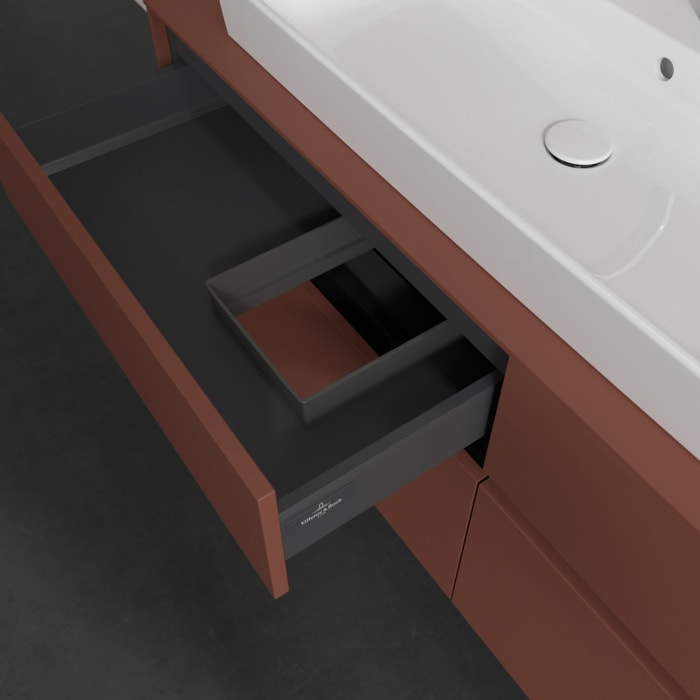 Villeroy & Boch Collaro Waschtischunterschrank 140 x 54,8 cm , mit LED-Beleuchtung, mit 4 Auszügen