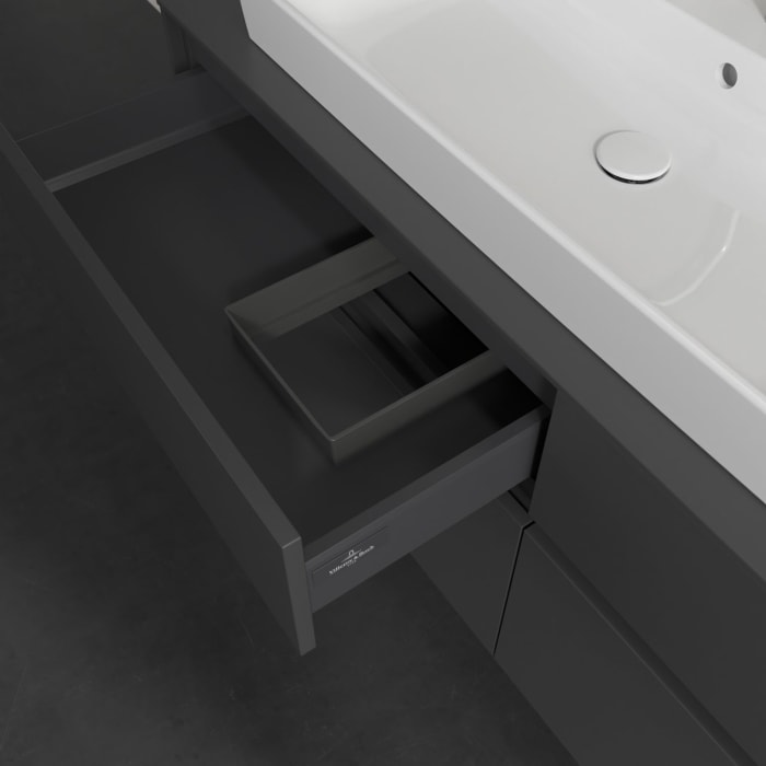 Villeroy & Boch Collaro Waschtischunterschrank 140 x 54,8 cm , mit LED-Beleuchtung, mit 4 Auszügen