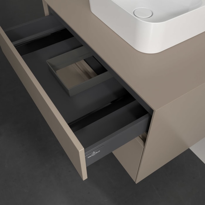 Villeroy & Boch Collaro Waschtischunterschrank 80 x 54,8 cm , mit LED-Beleuchtung, mit 2 Auszügen