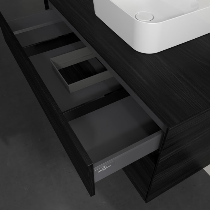 Villeroy & Boch Collaro Waschtischunterschrank 100 x 54,8 cm , mit LED-Beleuchtung, mit 2 Auszügen