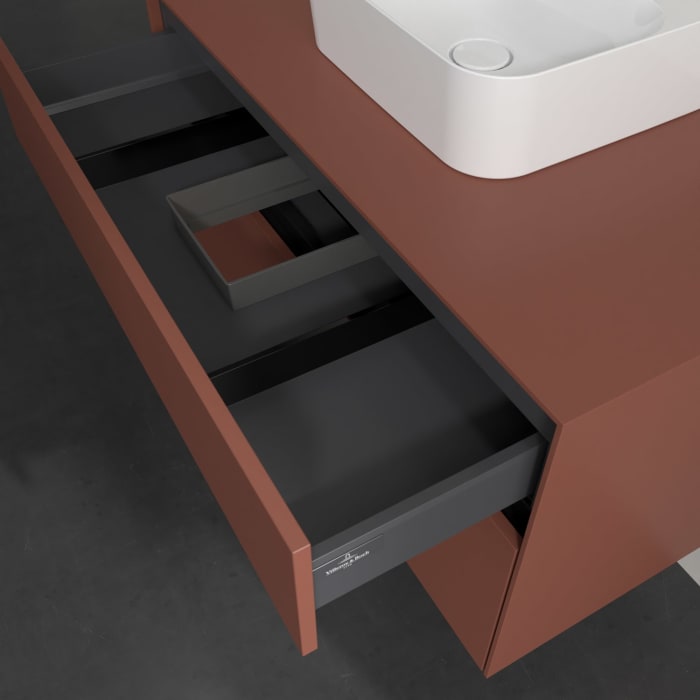 Villeroy & Boch Collaro Waschtischunterschrank 100 x 54,8 cm , mit LED-Beleuchtung, mit 2 Auszügen