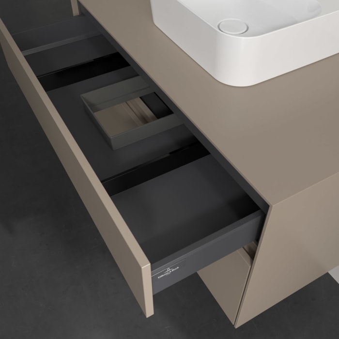 Villeroy & Boch Collaro Waschtischunterschrank 100 x 54,8 cm , mit LED-Beleuchtung, mit 2 Auszügen