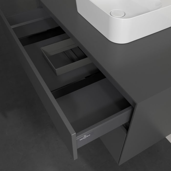 Villeroy & Boch Collaro Waschtischunterschrank 100 x 54,8 cm , mit LED-Beleuchtung, mit 2 Auszügen