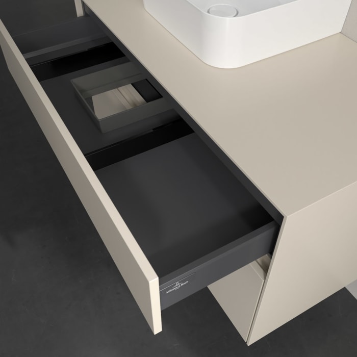 Villeroy & Boch Collaro Waschtischunterschrank 100 x 54,8 cm , mit LED-Beleuchtung, mit 2 Auszügen