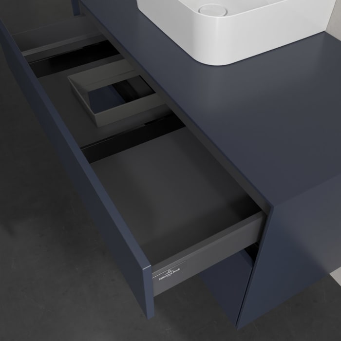 Villeroy & Boch Collaro Waschtischunterschrank 100 x 54,8 cm , mit LED-Beleuchtung, mit 2 Auszügen