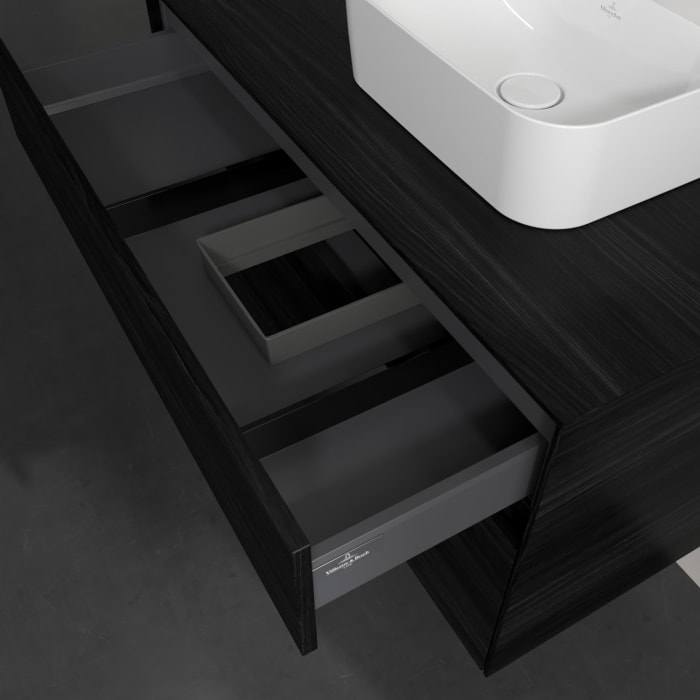 Villeroy & Boch Collaro Waschtischunterschrank 100 x 54,8 cm , mit LED-Beleuchtung, mit 2 Auszügen