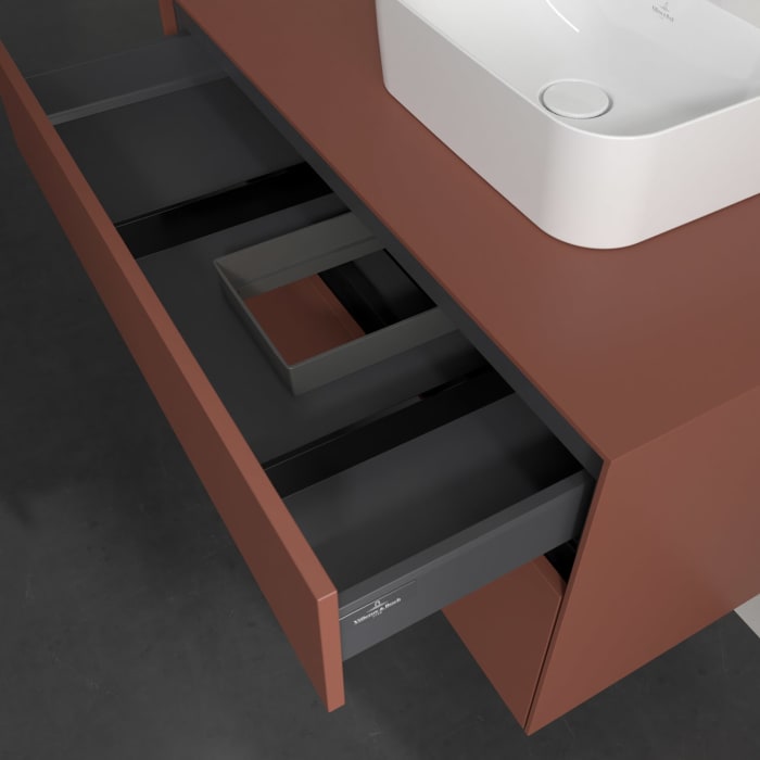 Villeroy & Boch Collaro Waschtischunterschrank 100 x 54,8 cm , mit LED-Beleuchtung, mit 2 Auszügen