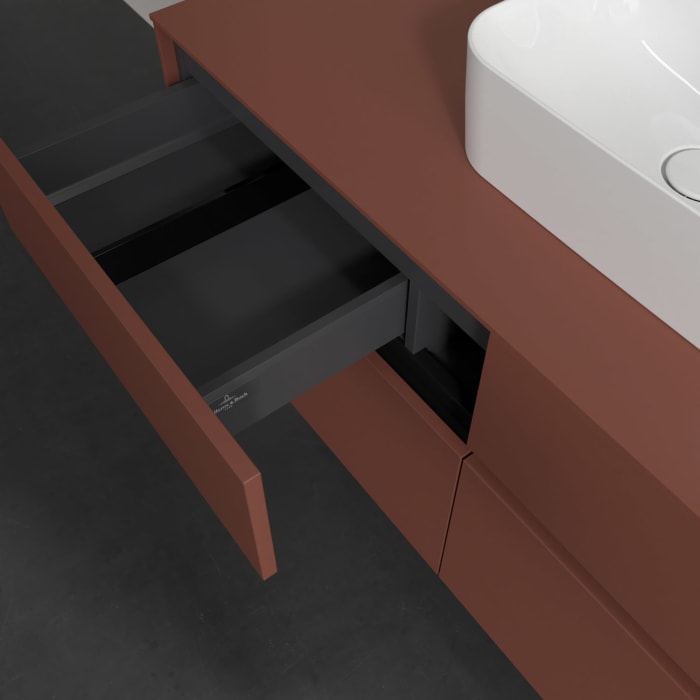 Villeroy & Boch Collaro Waschtischunterschrank 120 x 54,8 cm , mit LED-Beleuchtung, mit 4 Auszügen