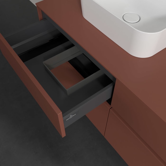 Villeroy & Boch Collaro Waschtischunterschrank 120 x 54,8 cm , mit LED-Beleuchtung, mit 4 Auszügen