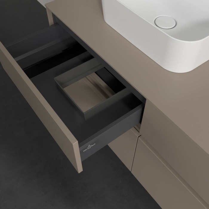 Villeroy & Boch Collaro Waschtischunterschrank 120 x 54,8 cm , mit LED-Beleuchtung, mit 4 Auszügen