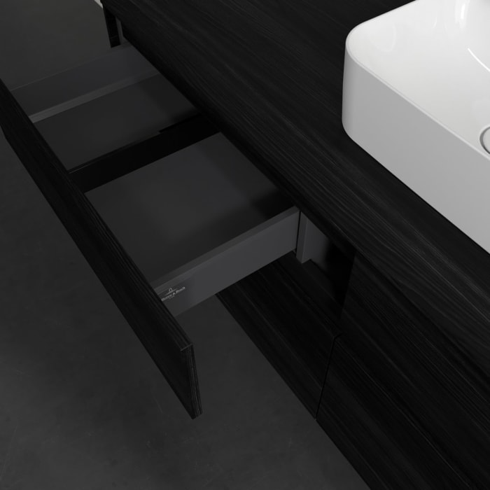 Villeroy & Boch Collaro Waschtischunterschrank 140 x 54,8 cm , mit LED-Beleuchtung, mit 4 Auszügen