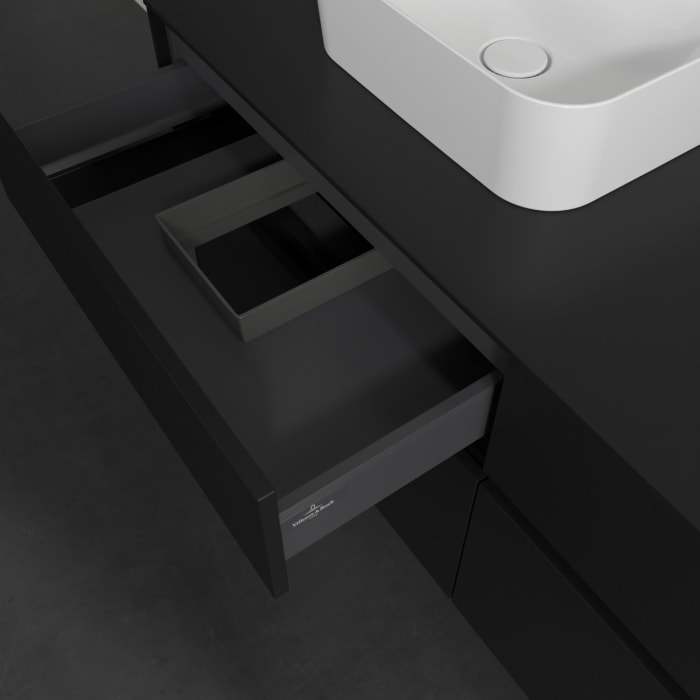 Villeroy & Boch Collaro Waschtischunterschrank 140 x 54,8 cm , mit LED-Beleuchtung, mit 4 Auszügen