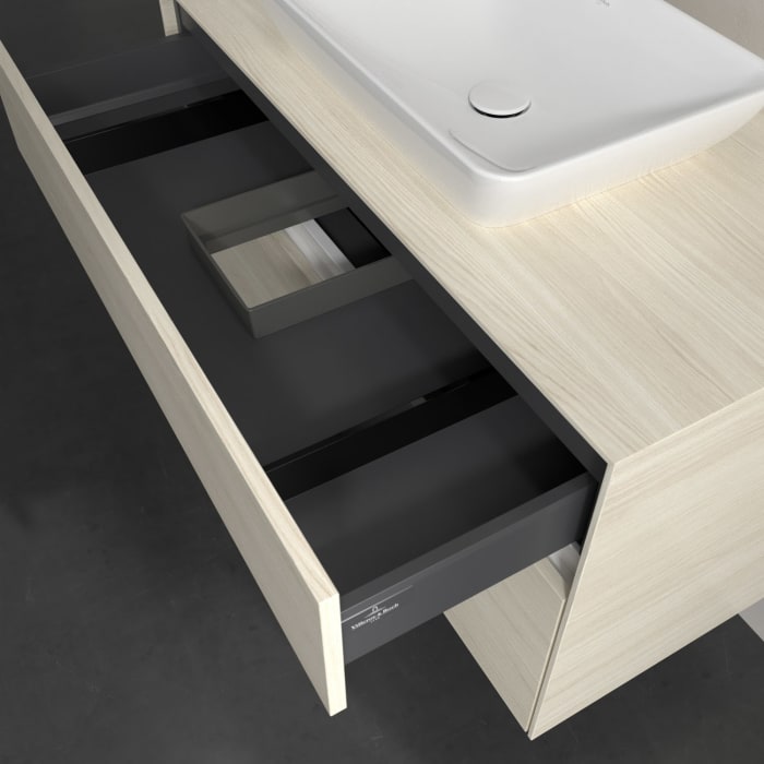 Villeroy & Boch Collaro Waschtischunterschrank 100 x 54,8 cm , mit LED-Beleuchtung, mit 2 Auszügen