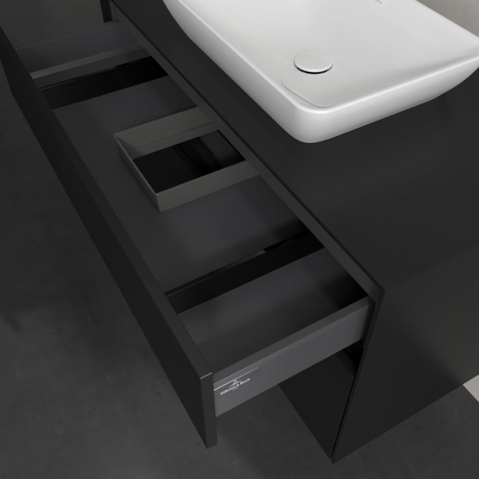 Villeroy & Boch Collaro Waschtischunterschrank 100 x 54,8 cm , mit LED-Beleuchtung, mit 2 Auszügen