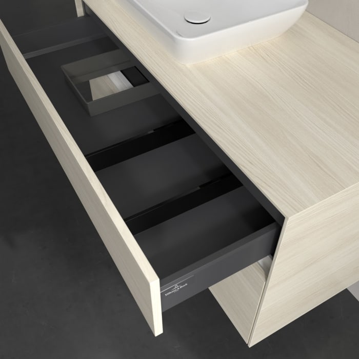 Villeroy & Boch Collaro Waschtischunterschrank 100 x 54,8 cm , mit LED-Beleuchtung, mit 2 Auszügen