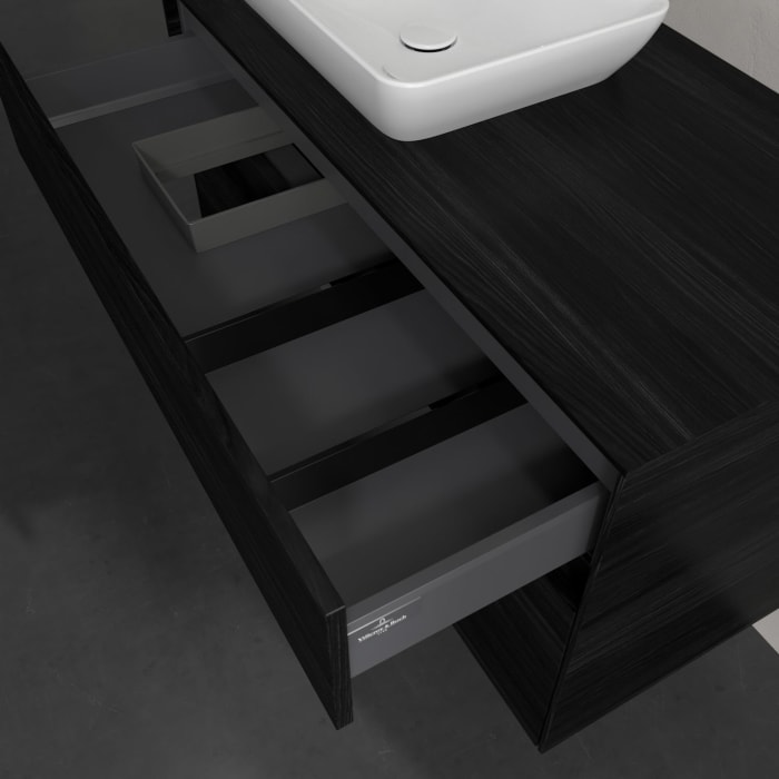 Villeroy & Boch Collaro Waschtischunterschrank 100 x 54,8 cm , mit LED-Beleuchtung, mit 2 Auszügen