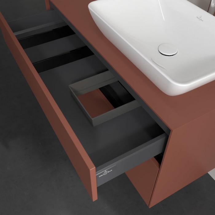 Villeroy & Boch Collaro Waschtischunterschrank 100 x 54,8 cm , mit LED-Beleuchtung, mit 2 Auszügen