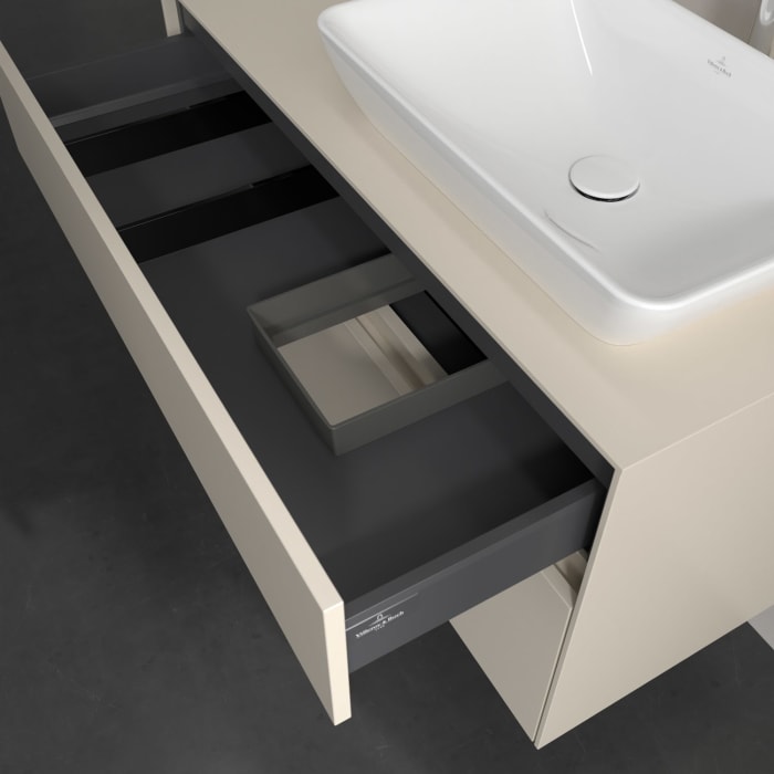 Villeroy & Boch Collaro Waschtischunterschrank 100 x 54,8 cm , mit LED-Beleuchtung, mit 2 Auszügen