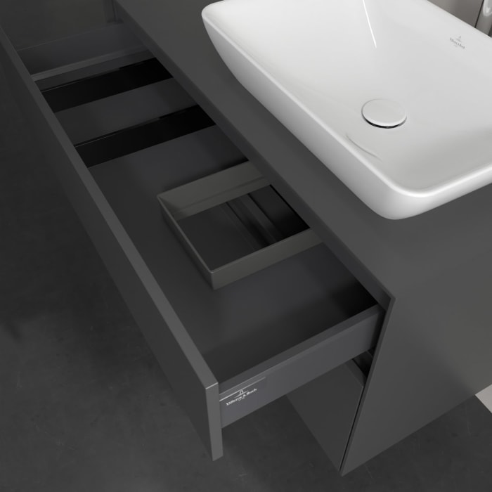 Villeroy & Boch Collaro Waschtischunterschrank 100 x 54,8 cm , mit LED-Beleuchtung, mit 2 Auszügen