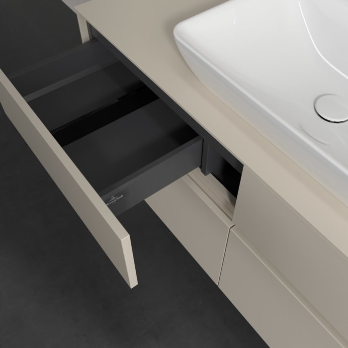 Villeroy & Boch Collaro Waschtischunterschrank 120 x 54,8 cm , mit LED-Beleuchtung, mit 4 Auszügen