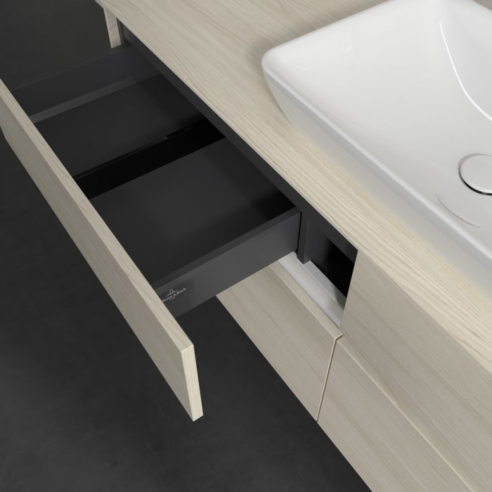 Villeroy & Boch Collaro Waschtischunterschrank 140 x 54,8 cm , mit LED-Beleuchtung, mit 4 Auszügen